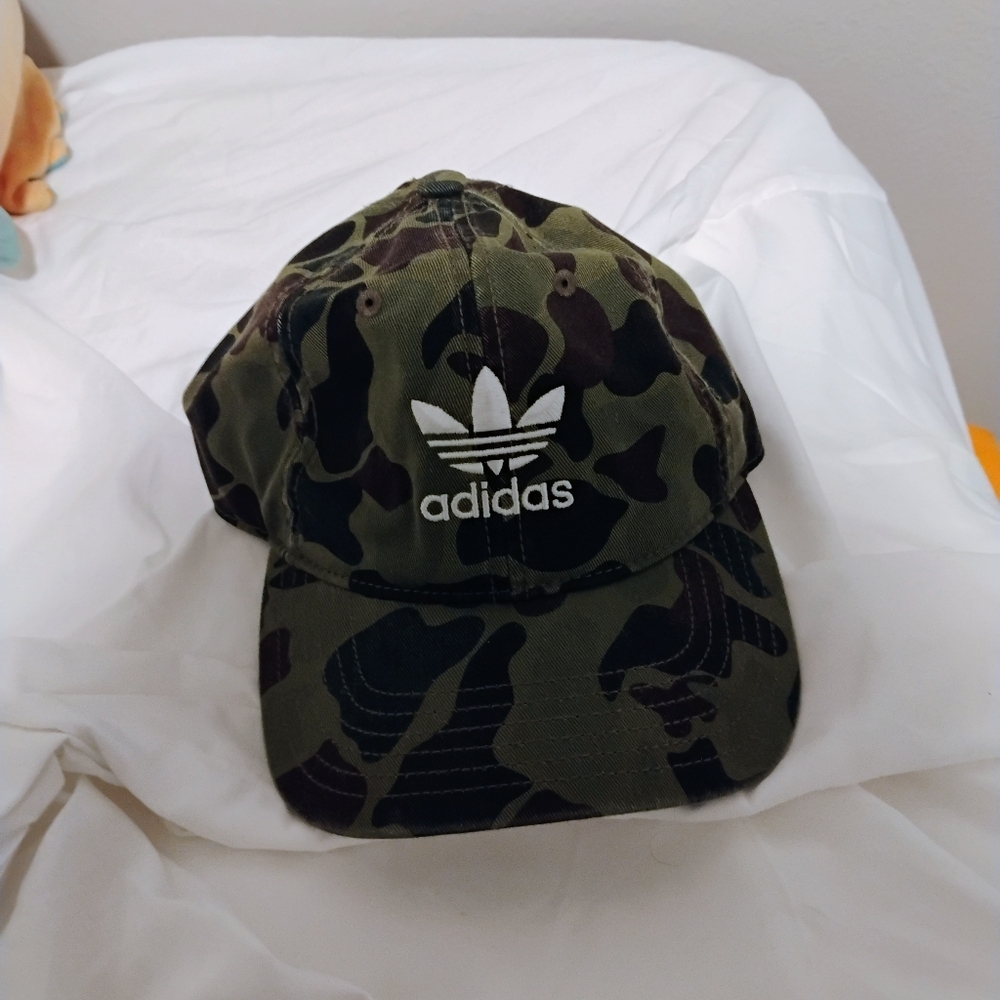 Adidas Adult Camo Hat - Olive and Black
